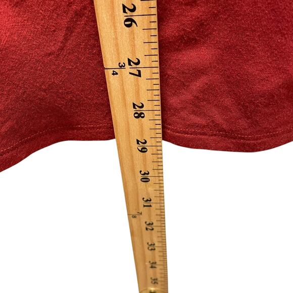 Harve Bernard Rust Orange Sleeveless Tunic Rouched Sides Keyhole Back XL - Picture 6 of 8